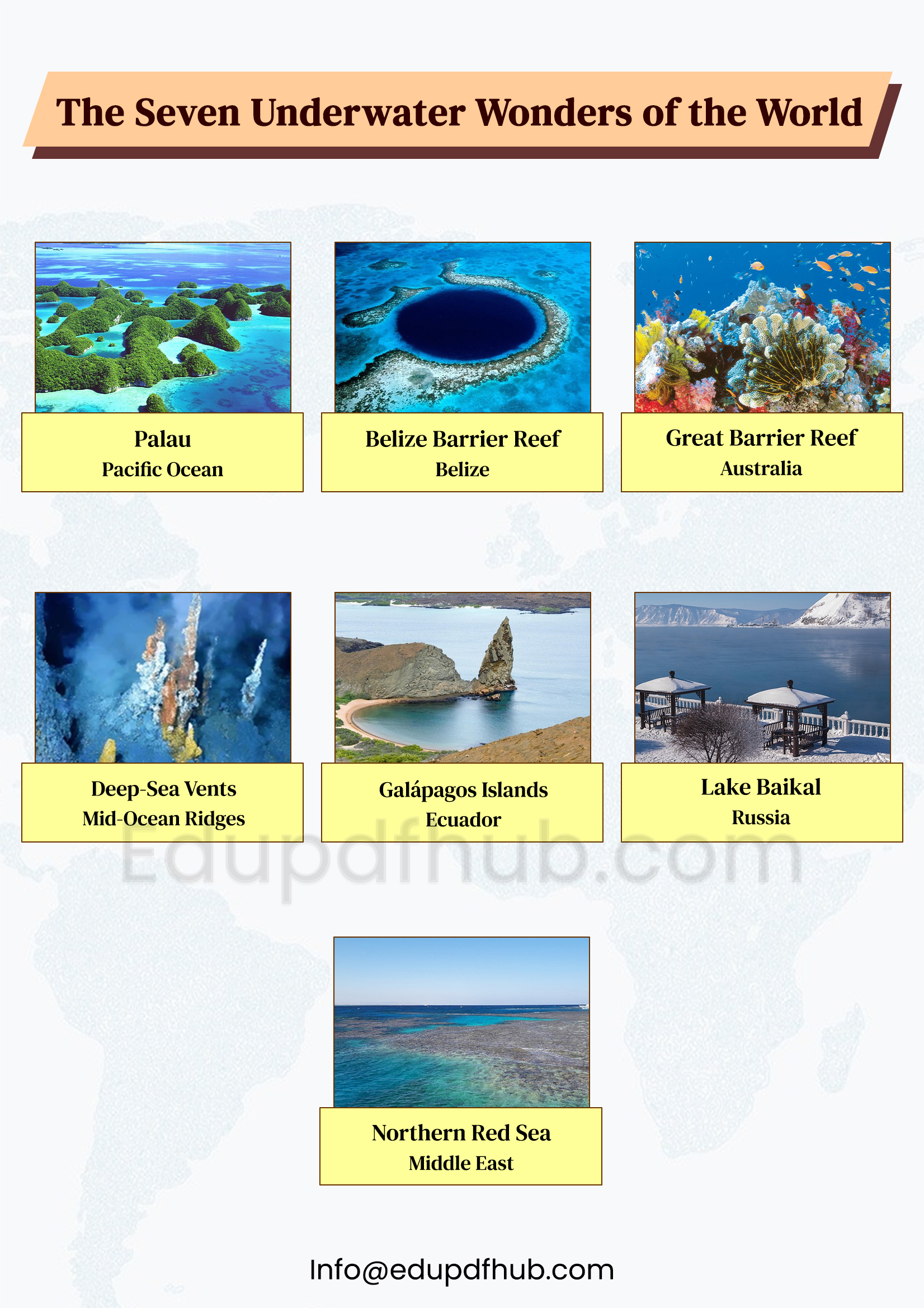 Seven Underwater Wonders of the World with Pictures PDF